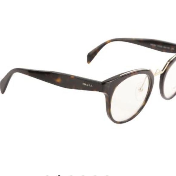 Prada Brown Vpr 03u Eyeglasses - Picture 3 of 12